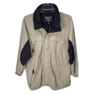 EDDIE BAUER OUTDOOR OUTFITTER Men's Oversized NYLON JACKET Beige Size MEDIUM